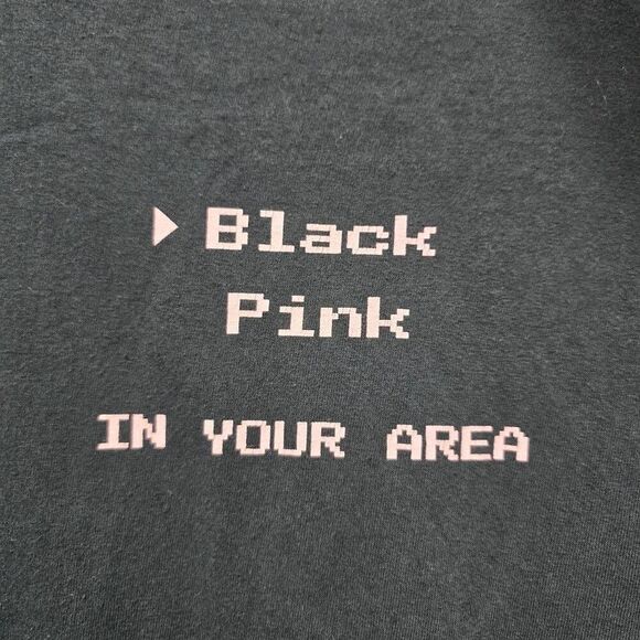 5/$25 Blackpink KPop YG Entertainment Black Neon Logo Graphic Band Tee - Picture 4 of 5